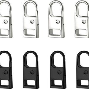 Zipper Pull Replacement Upgraded, 8 Pcs Detachable Zipper Pull Tabs for Boots Pu